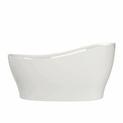 Maax Joan 61 x 32 Acrylic Freestanding End Drain Bathtub with White Skirt