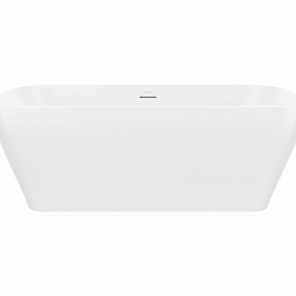 Maax Renata 67 x 32 Acrylic Freestanding Center Drain Bathtub in Matte White