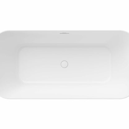 Maax Renata 67 x 32 Acrylic Freestanding Center Drain Bathtub in Matte White