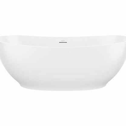 Maax Valentina 67 x 32 Acrylic Freestanding Center Drain Bathtub in Matte White