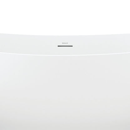 Maax Valentina 67 x 32 Acrylic Freestanding Center Drain Bathtub in Matte White