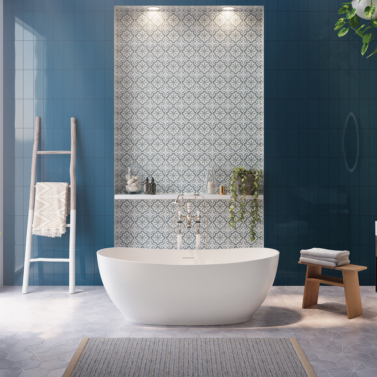 Maax Valentina 67 x 32 Acrylic Freestanding Center Drain Bathtub in Matte White