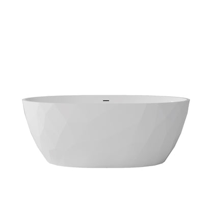 Maax Fura 6732 Acrylic Freestanding Center Drain Bathtub in White