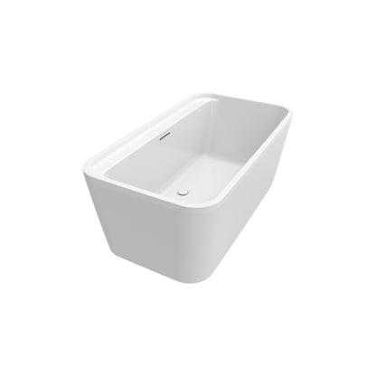Maax Oberto 60 x 32 Acrylic Freestanding Center Drain Bathtub in White