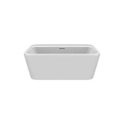 Maax Oberto 60 x 32 Acrylic Freestanding Center Drain Bathtub in White