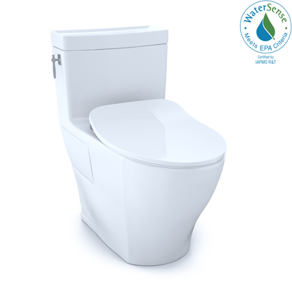 TOTO Aimes One-Piece Toilet 1.28 gpf Elongated Slim Seat, Universal Height Washlet+ Connection