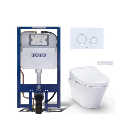 TOTO AP Washlet+ S5 Wall-Hung Toilet & In-Wall Tank System 1.28/0.9 GPF