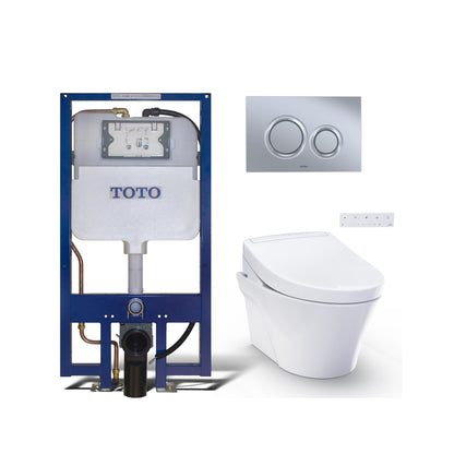 TOTO AP Washlet+ S5 Wall-Hung Toilet & In-Wall Tank System 1.28/0.9 GPF