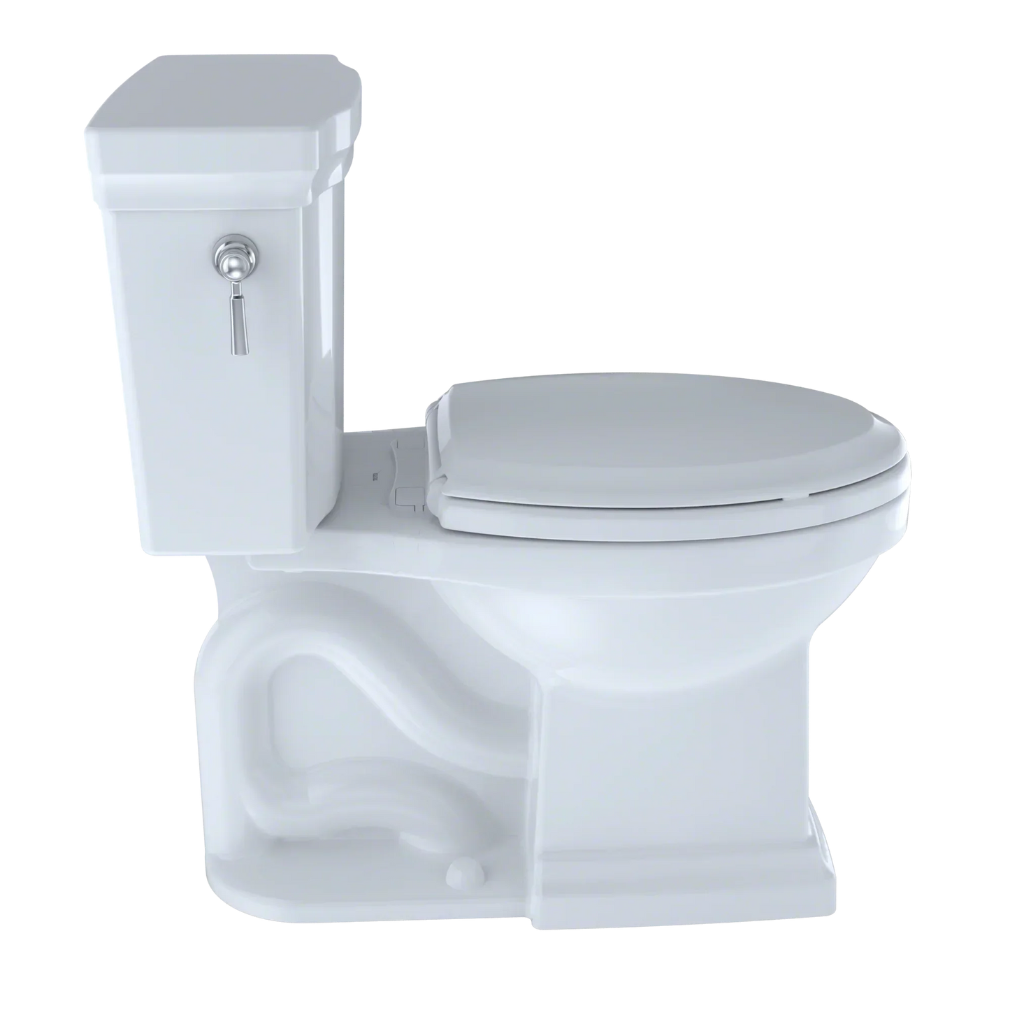 TOTO Promenade II Two-Piece Elongated Toilet 1.28 GPF, Universal Height, Less Seat Right-Hand Trip Lever