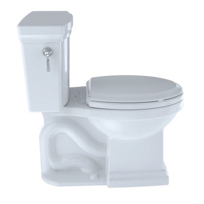 TOTO Promenade II Two-Piece Elongated Toilet 1.28 GPF, Universal Height, Less Seat Right-Hand Trip Lever