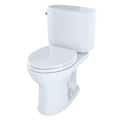 TOTO Drake II Two-piece Toilet -1.28 GPF- Round - Universal Height Less Seat