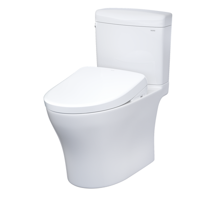 TOTO Aquia IV Cube Washlet+ S7A Two-Piece Toilet 1.28/0.9 GPF - Universal Height