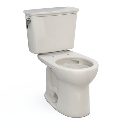 TOTO Drake Transitional Two-Piece Round Toilet 1.28 GPF Universal Height