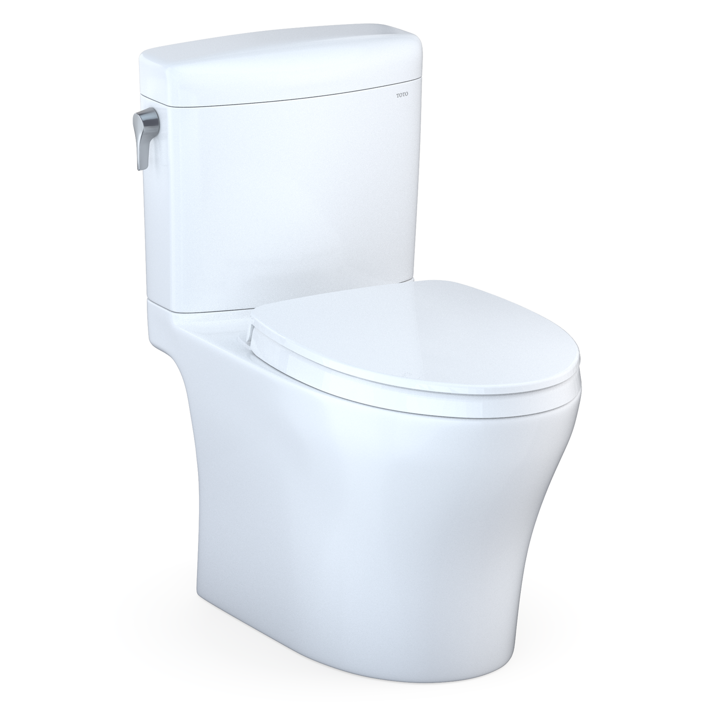 TOTO Aquia IV Cube Two-Piece Toilet 1.28/0.9 GPF Elongated - Universal Height - Washlet+ Connection