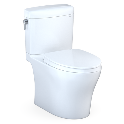 TOTO Aquia IV Cube Two-Piece Toilet 1.28/0.9 GPF Elongated - Universal Height - Washlet+ Connection