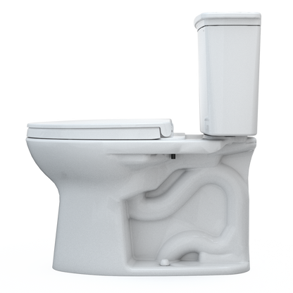 TOTO Drake Transitional Two-Piece Elongated Toilet 1.28 GPF Universal Height Washlet+ Connection