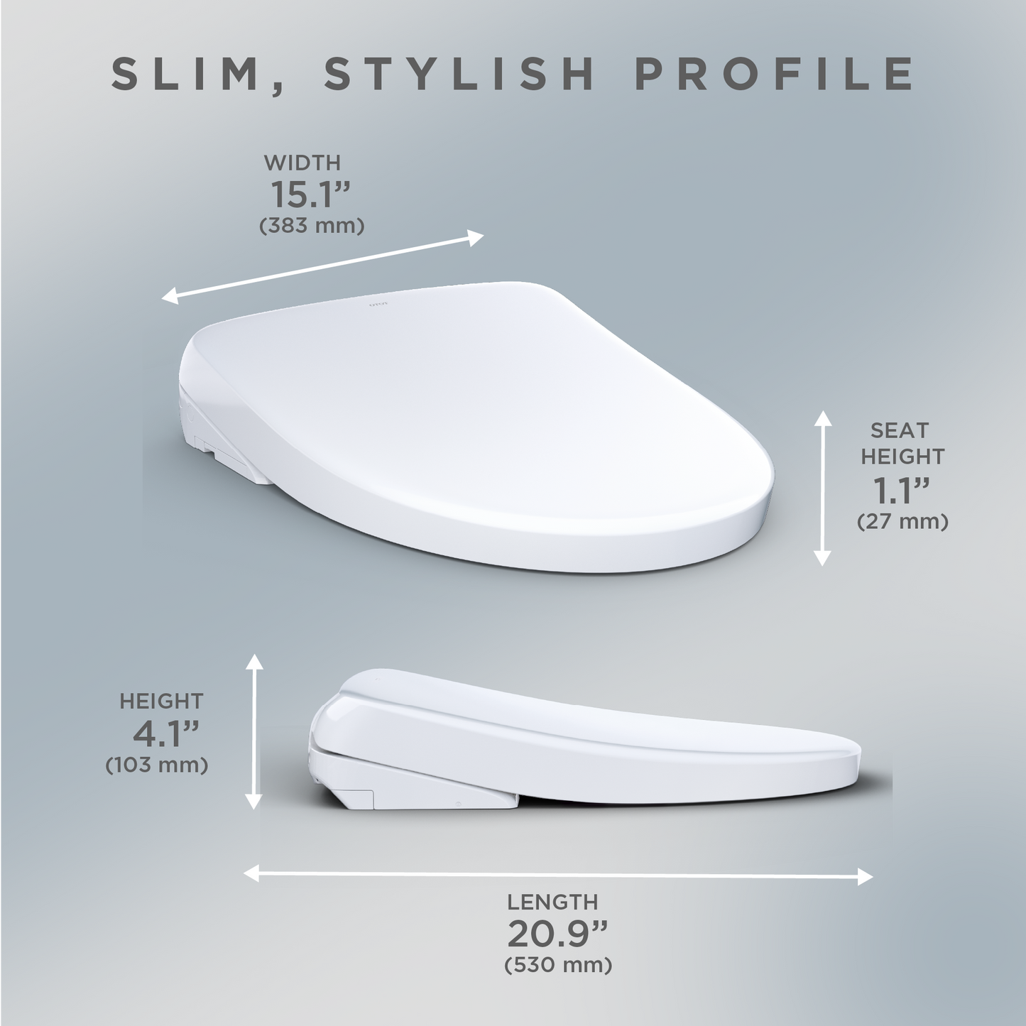 TOTO Washlet S7 - Contemporary - Elongated with ewater+