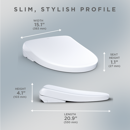 TOTO Washlet S7 - Contemporary - Elongated with ewater+