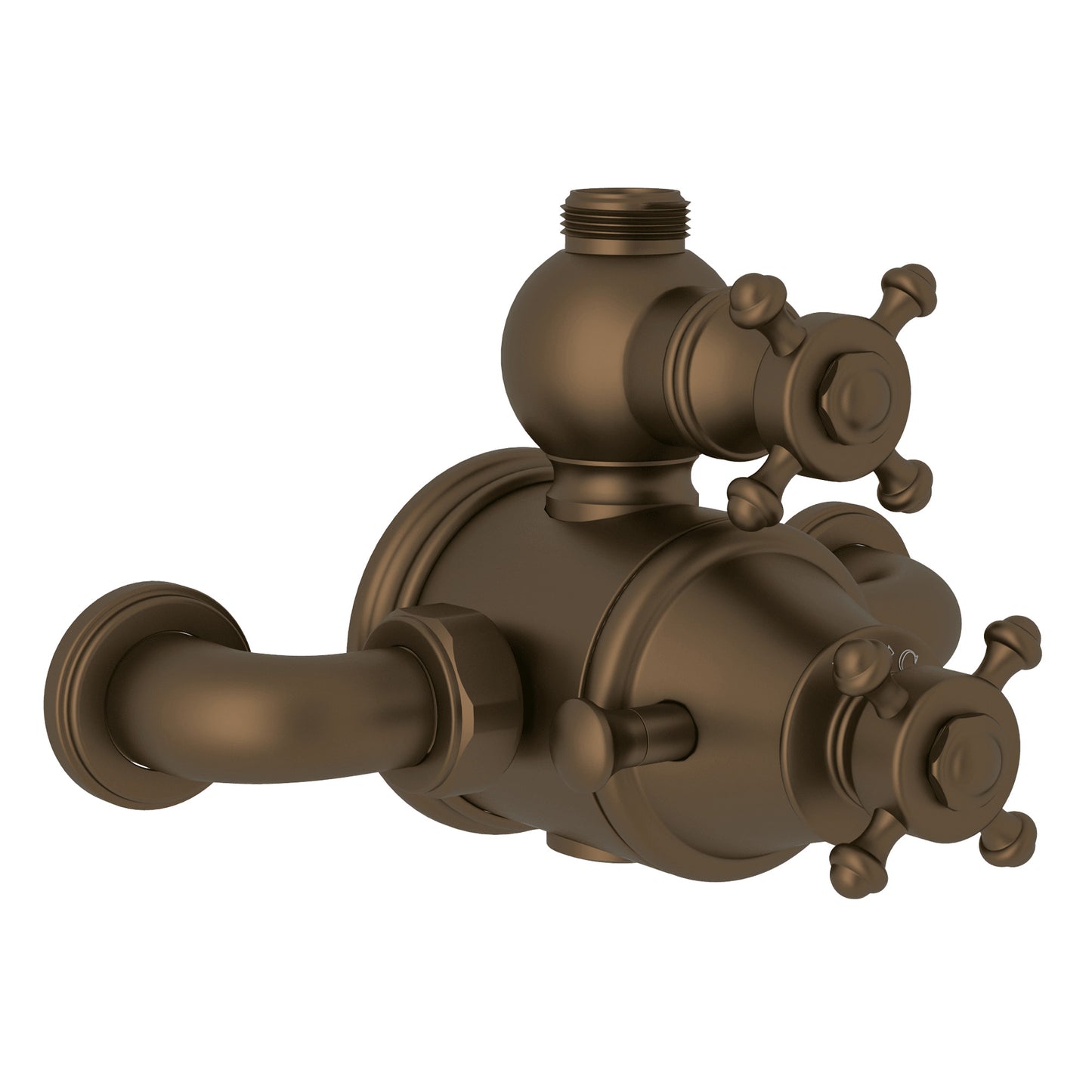 Perrin & Rowe Georgian Era 3/4" Exposed Therm Valve With Volume And Temperature Control, Cross Handle - U.5752X