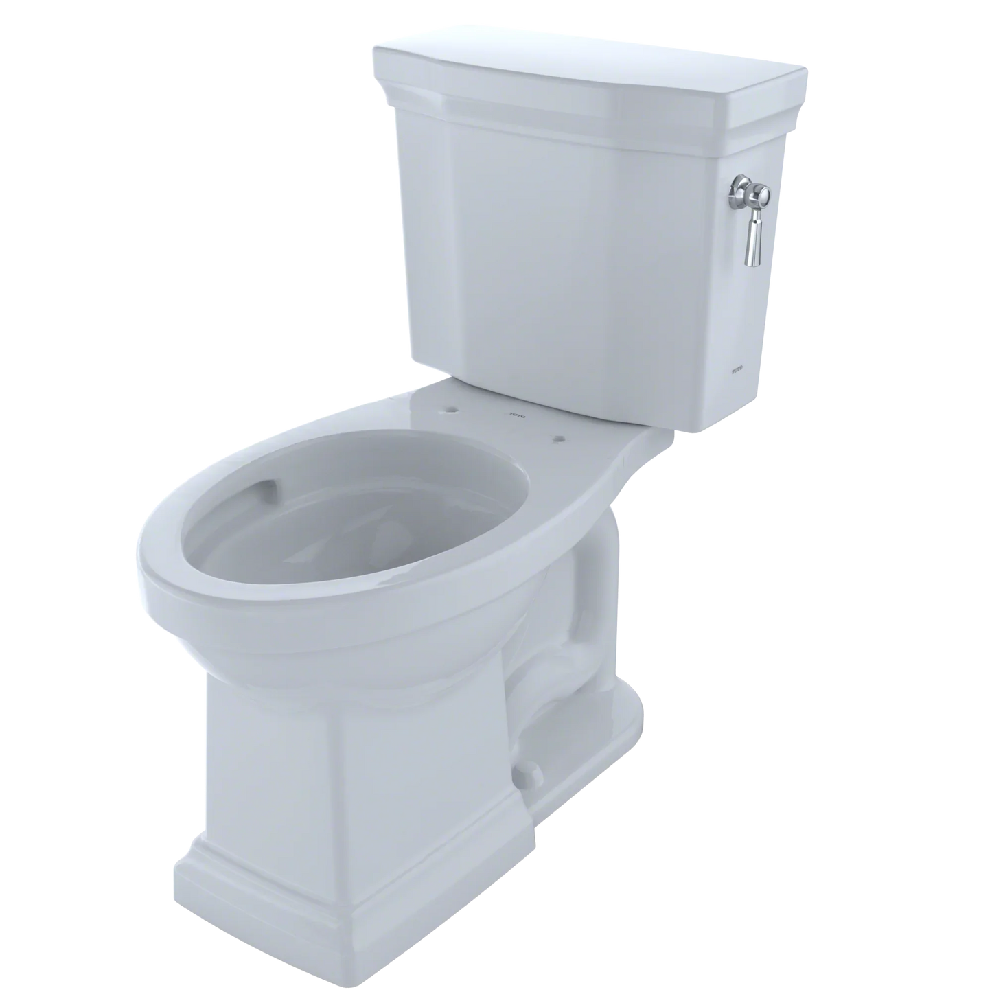 TOTO Promenade II Two-Piece Elongated Toilet 1.28 GPF, Universal Height, Less Seat Right-Hand Trip Lever