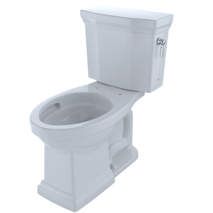 TOTO Promenade II Two-Piece Elongated Toilet 1.28 GPF, Universal Height, Less Seat Right-Hand Trip Lever