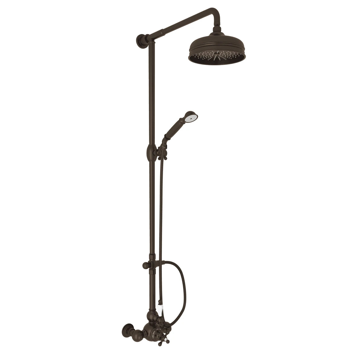 Rohl Arcana Mitigeur thermostatique apparent avec contrôle du volume et de la température, poignées à levier en porcelaine - AC407OP