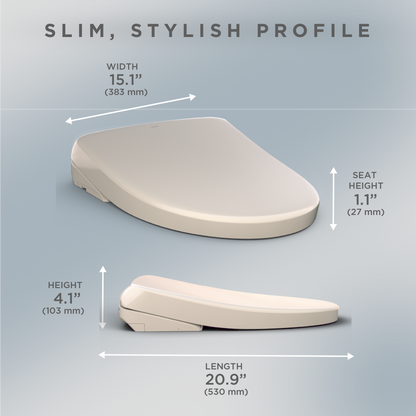 TOTO Washlet S7 - Contemporary - Elongated with Ewater+ Sedona Beige