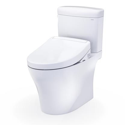 TOTO Aquia IV Cube Washlet+ S5 Two-Piece Toilet - 1.28 GPF - Universal Height