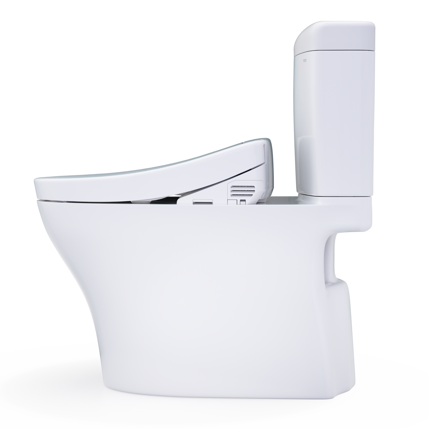 TOTO Aquia IV Cube Washlet+ S2 Two-Piece Toilet - 1.28 GPF - Universal Height