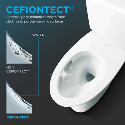 TOTO Aimes® WASHLET®+ C5 One-Piece Toilet, 1.28 GPF, Universal Height