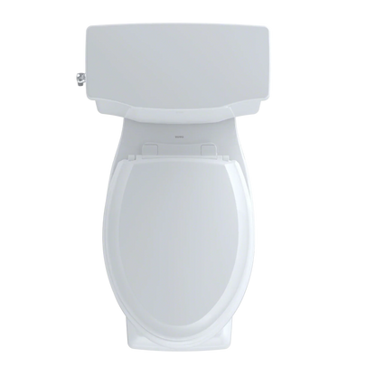 TOTO Promenade II Two-Piece Elongated Toilet 1.28 GPF, Universal Height, Less Seat Right-Hand Trip Lever