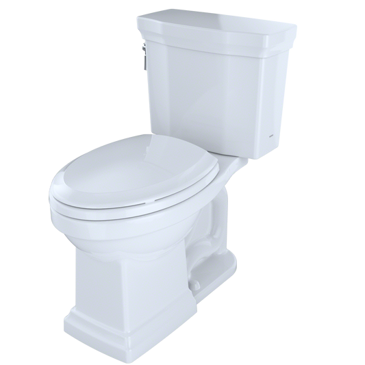 TOTO Promenade II Two-Piece Elongated Toilet 1.28 GPF, Universal Height, Less Seat Right-Hand Trip Lever