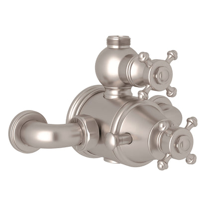 Perrin & Rowe Georgian Era 3/4" Exposed Therm Valve With Volume And Temperature Control, Cross Handle - U.5752X