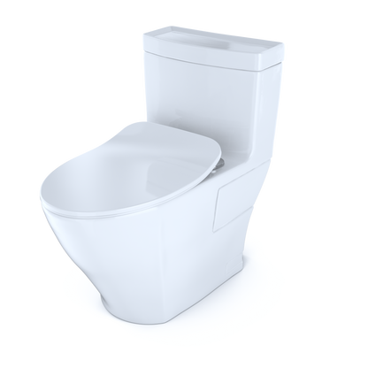 TOTO Aimes One-Piece Toilet 1.28 gpf Elongated Slim Seat, Universal Height Washlet+ Connection