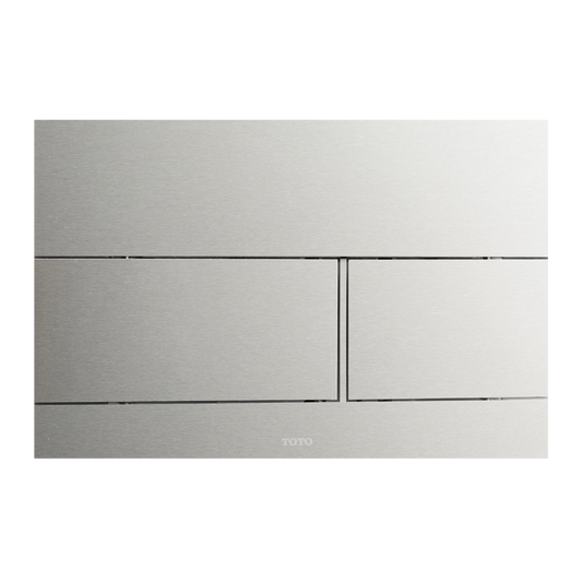 TOTO Wall Square Push Plate - Dual Button -  Brushed Stainless Steel