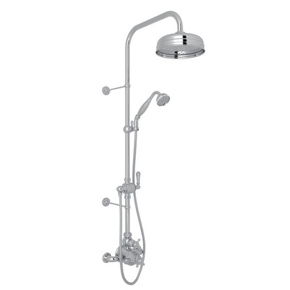 Perrin & Rowe Georgian Era 3/4" Exposed Wall Mount Thermostatic Shower System, Cross Handles - U.KIT61NX