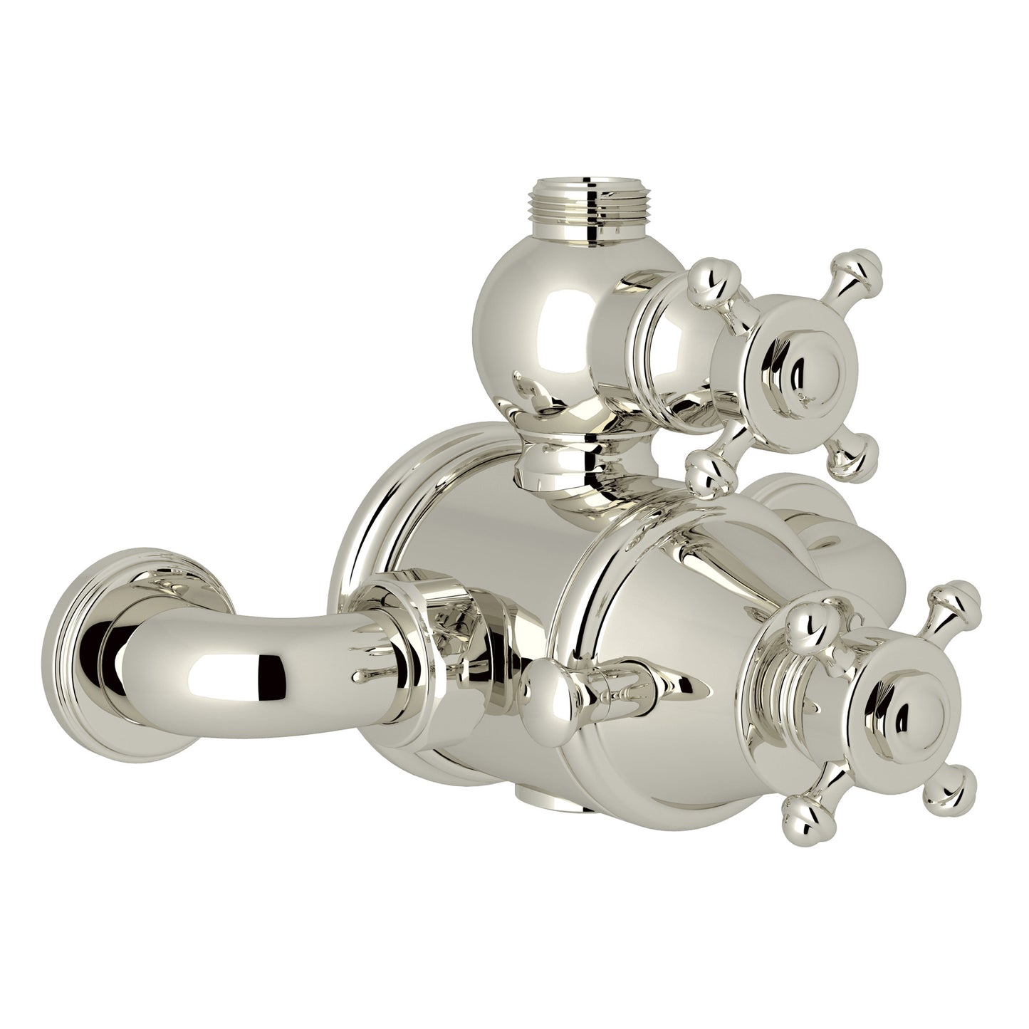 Perrin & Rowe Georgian Era 3/4" Exposed Therm Valve With Volume And Temperature Control, Cross Handle - U.5752X