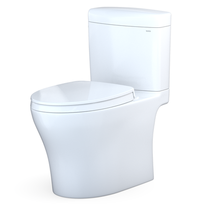 TOTO Aquia IV Cube Two-Piece Toilet 1.28/0.9 GPF Elongated - Universal Height - Washlet+ Connection