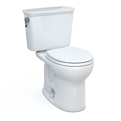 TOTO Drake Transitional Two-Piece Round Toilet 1.28 GPF Universal Height