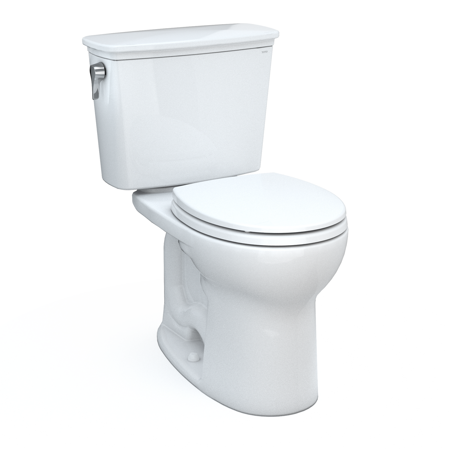 TOTO Drake Transitional Two-Piece Round Toilet 1.28 GPF Universal Height