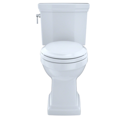 TOTO Promenade II Two-Piece Elongated Toilet 1.28 GPF, Universal Height, Less Seat Right-Hand Trip Lever