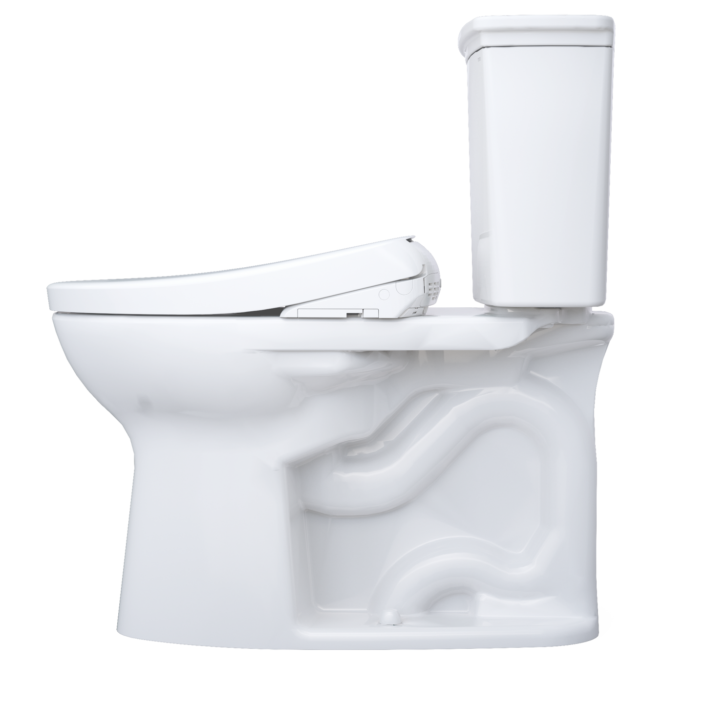 TOTO Drake Transitional Washlet+ S7A Two-Piece Toilet 1.28 GPF Universal Height with 10" Rough-In