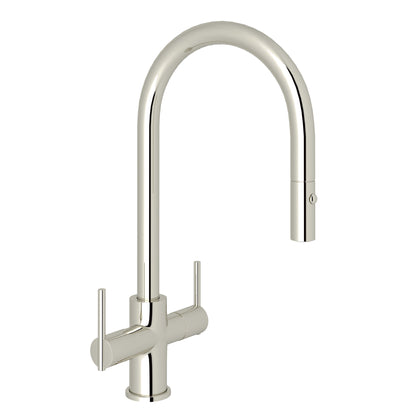 Rohl Pirellone Two Handle Pull-Down Kitchen Faucet - CY657L-PN-2