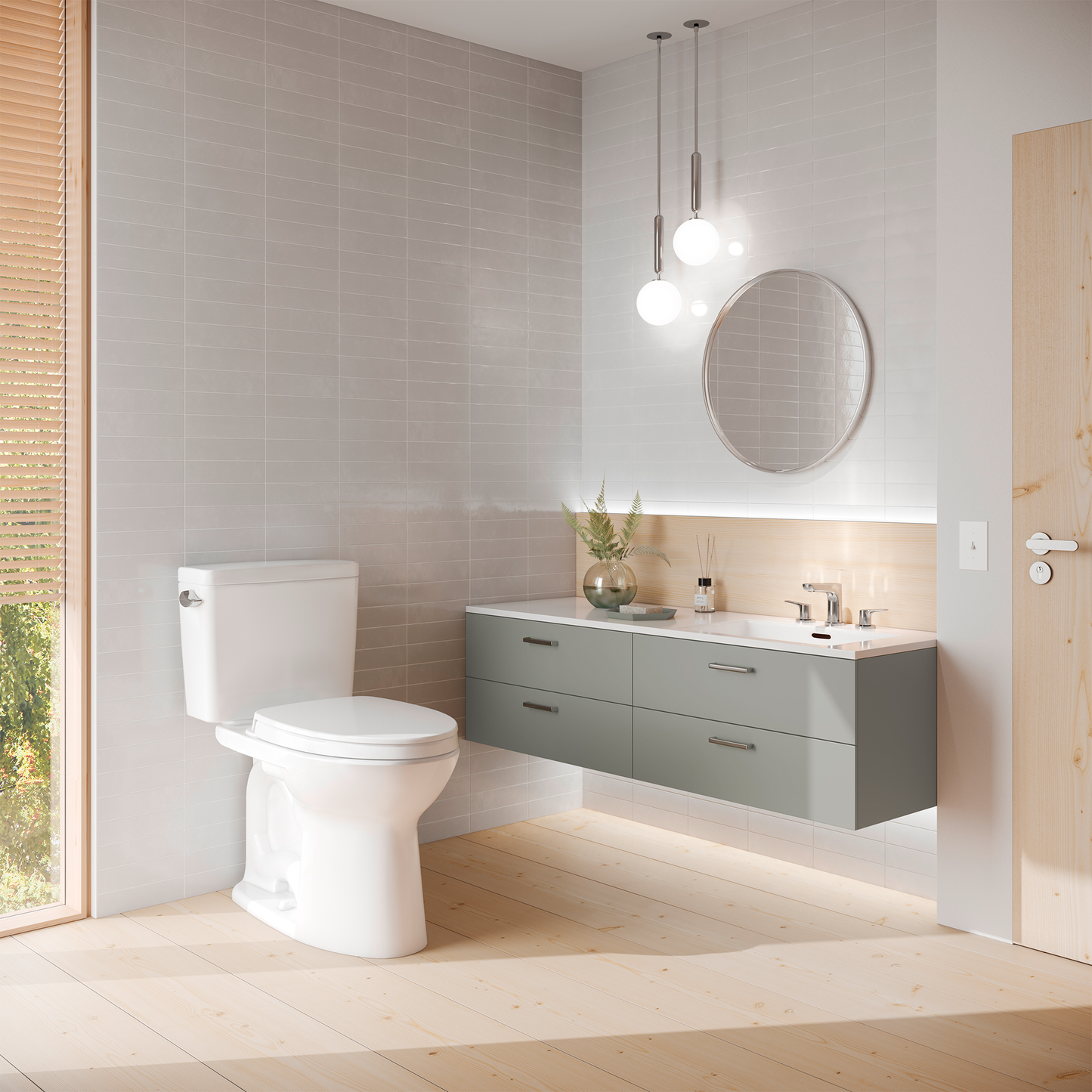 TOTO Drake Two-Piece Elongated Toilet 1.6 GPF Universal Height, Washlet+ Connection